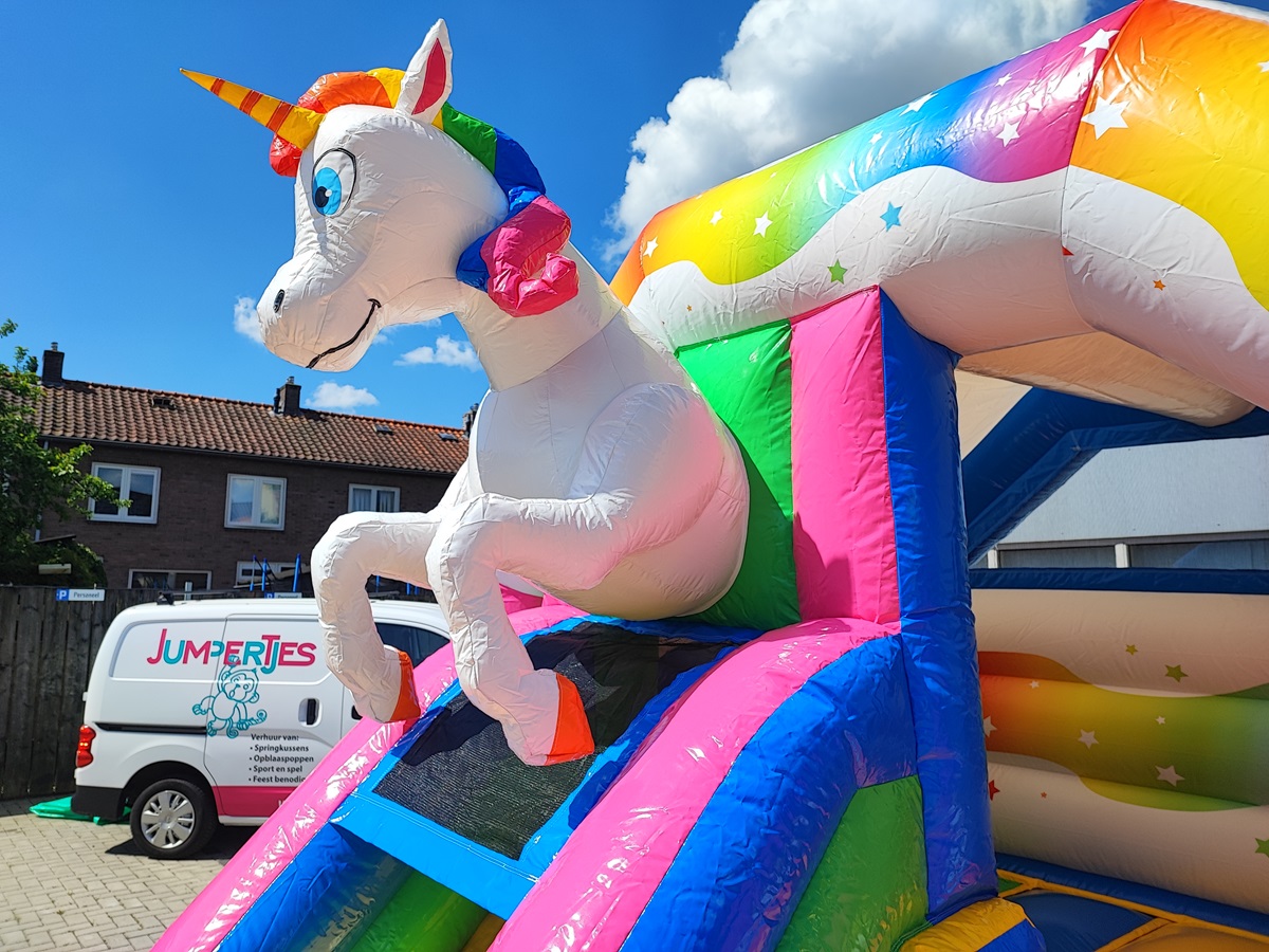 Unicorn springkussen huren Leusden